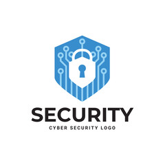 Cyber Security Logo or badge for technology and security company.