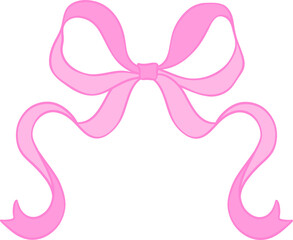 Vintage Crest Pink gift bow ribbon doodle