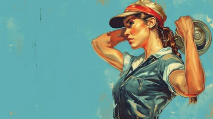 strong women working in heavy and tiring jobs