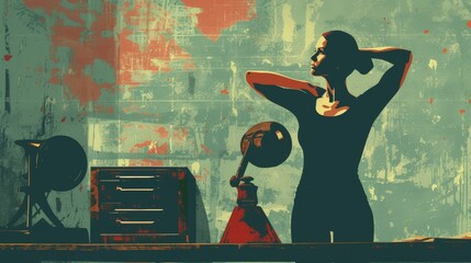 strong women working in heavy and tiring jobs