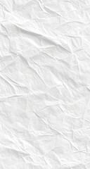 Fototapeta premium Close-up of white crumpled paper texture, perfect for background usage in design projects, showcasing wrinkles and folds with a crisp, clean appearance.