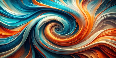 Obraz premium Abstract Swirl A Digital Exploration of Color and Form