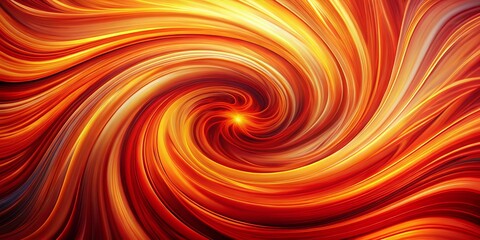 Abstract Swirling Fire A Digital Composition of Red and Yellow Hues in a Spiral Form