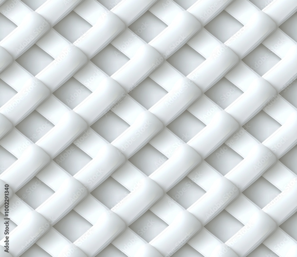 Poster origami paper style hexagonal geometric pattern in white on a 3d rendering background.