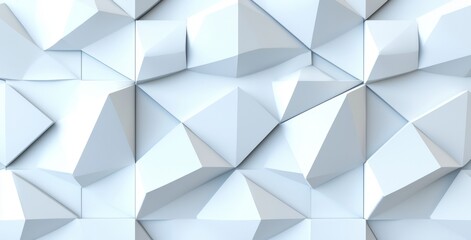 Fototapeta premium 3D illustration of triangles with different sizes on a gray abstract geometric background.