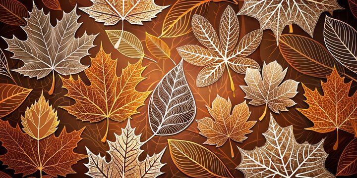 Golden Autumn Leaves A Tapestry of Veined Delights