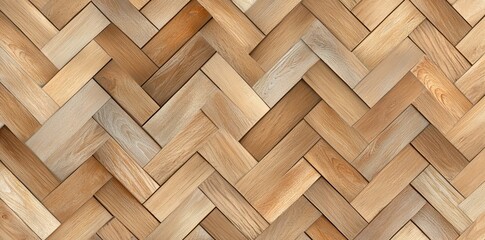 Rustic wooden panel with geometric pattern for wall decor on a seamless wooden background.