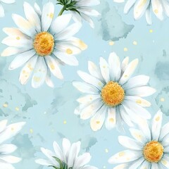 Fototapeta premium daisies on blue background
