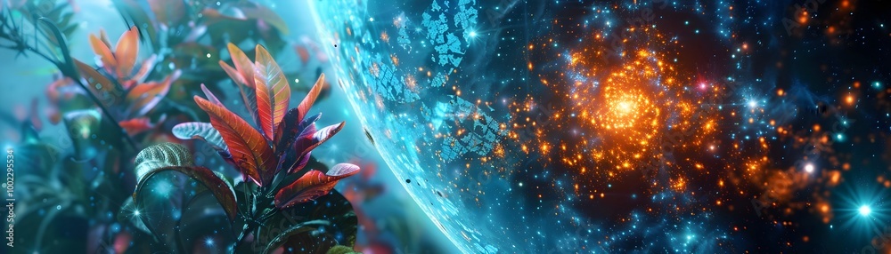 Canvas Prints interstellar communication through biological signals across the cosmos