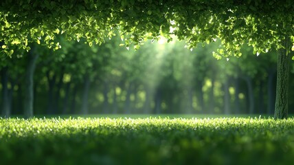 Fototapeta premium Tranquil Forest Glade with Soft Light