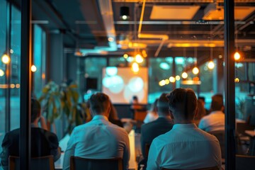 Naklejka premium A group of multiethnic business people working together in a modern office space 