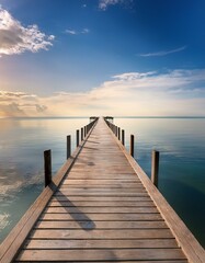 Wooden pier extending into the sea