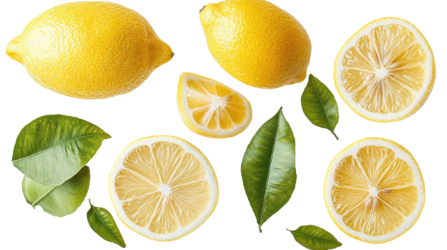 seamless pattern with slices isolated on white background