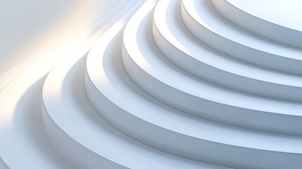 Obraz premium A 3D render with an abstract white background and a modern minimalist wallpaper