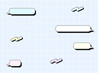 4:3 レトロメッセージなブルー壁紙★