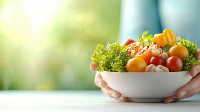 Person with Food Allergy at Dinner Table - Powered by Adobe