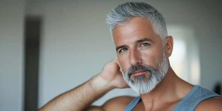 Silver Fox: Portrait of a Confident Mature Man 