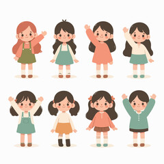 cheerful girl character