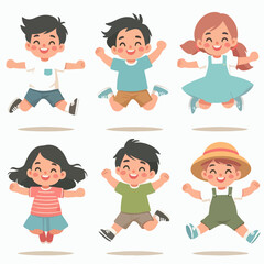 set of cartoon people