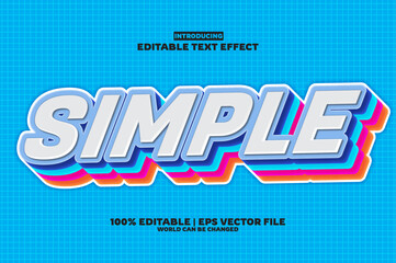 Simple editable text effect in new modern trend style