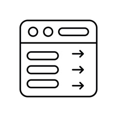 Sidebar vector icon stock illustration