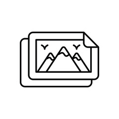 Image Gallery vector icon stock illustration