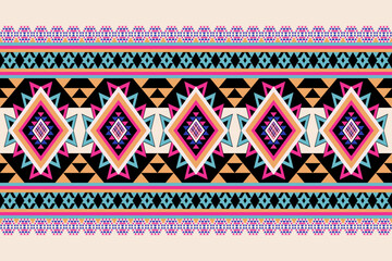 Ethnic pattern designs geometric,Aztec embroidery border seamless patterns.ethnic pattern seamless,  pattern art wallpaper Background, Design for fabric, curtain, carpet ,geometry seamless pattern