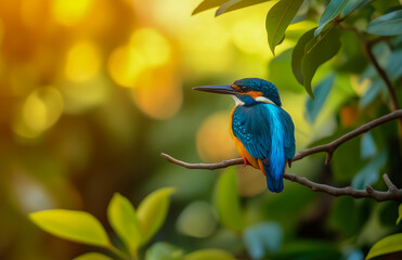 Obraz premium kingfisher on branch