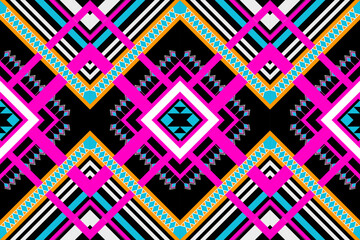 Ethnic pattern designs geometric,Aztec embroidery border seamless patterns.ethnic pattern seamless,  pattern art wallpaper Background, Design for fabric, curtain, carpet ,geometry seamless pattern