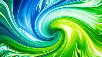 Fototapeta premium Abstract liquid background featuring swirling green and blue patterns with dynamic fluid motion 