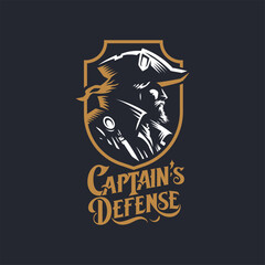 lustrate a emblem-style pirate ship, Pirate Inside his Sailing Ship