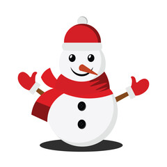 Christmas Snowman Illustration