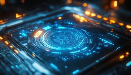 School project presentation with futuristic 3D models and holographic visuals  Futuristic  High Detail  Hologram