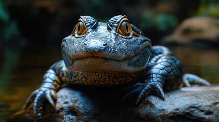 Fototapeta premium lizard on the rocks