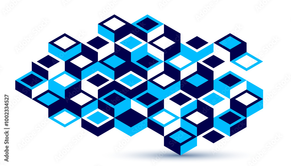 Canvas Prints isometric 3d cubes vector abstract geometric background, abstraction art polygonal graphic design wa