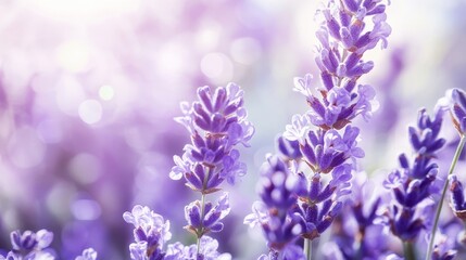 Fototapeta premium High-Quality Purple Floral Wallpaper - A commercially viable image featuring a prominent display of purple blossoms