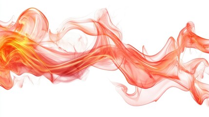 Fototapeta premium Bright red fire flames leaping dynamically against a clean white background, with vivid details.