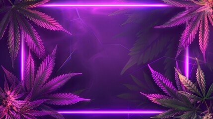 purple and green cannabis