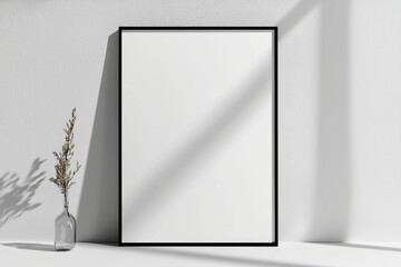 A3 Poster Mockup on White Background created with Generative AI