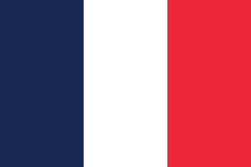 National Flag of France vector. Correct color and dimensions