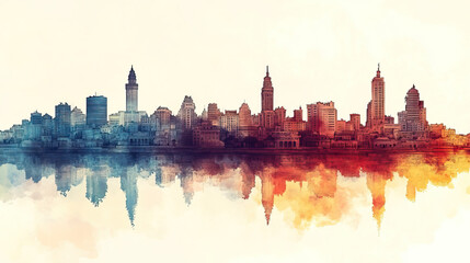 Fototapeta premium Alexandria, Egypt, color pen pencil hand-drawn effect drawing illustration for travel poster, card, wallpaper, backdrop or banner. Modern, clear, artistic and simple