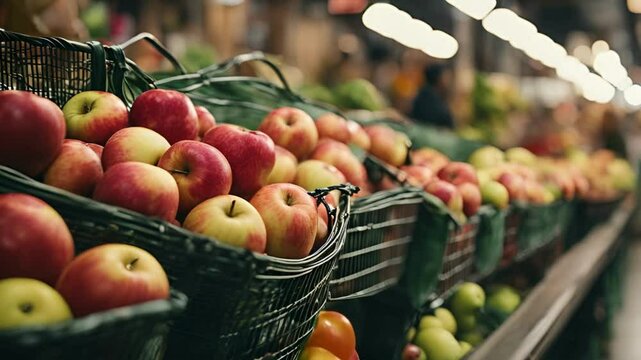 Store the apples in an environmentally conscious string bag at the market
