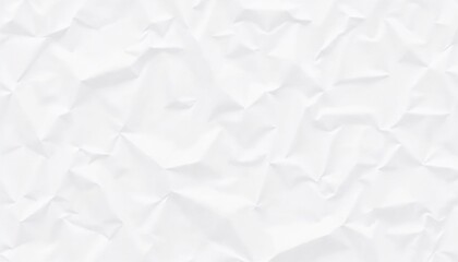 Obraz premium Crumpled White Paper Texture Background, Wrinkled Surface