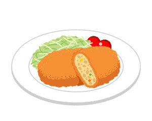 コロッケのイラスト