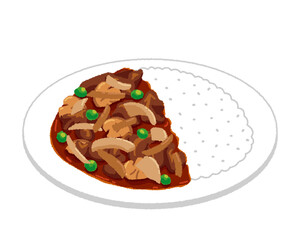 ハヤシライスのイラスト