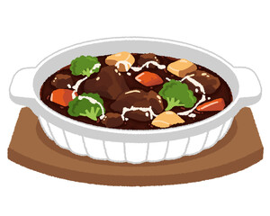 ビーフシチューのイラスト