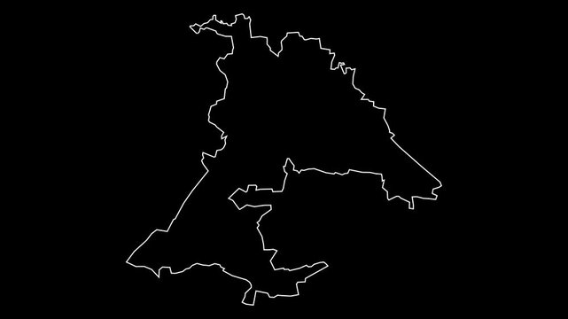 Giengen an der Brenz German city map outline animation