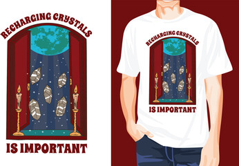Fototapeta premium Crystals important t-shirt design unique idea