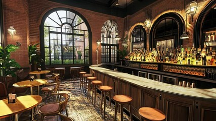 Elegant Vintage Bar Interior