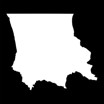 Jambyl region map, administrative division of Kazakhstan. Vector illustration.